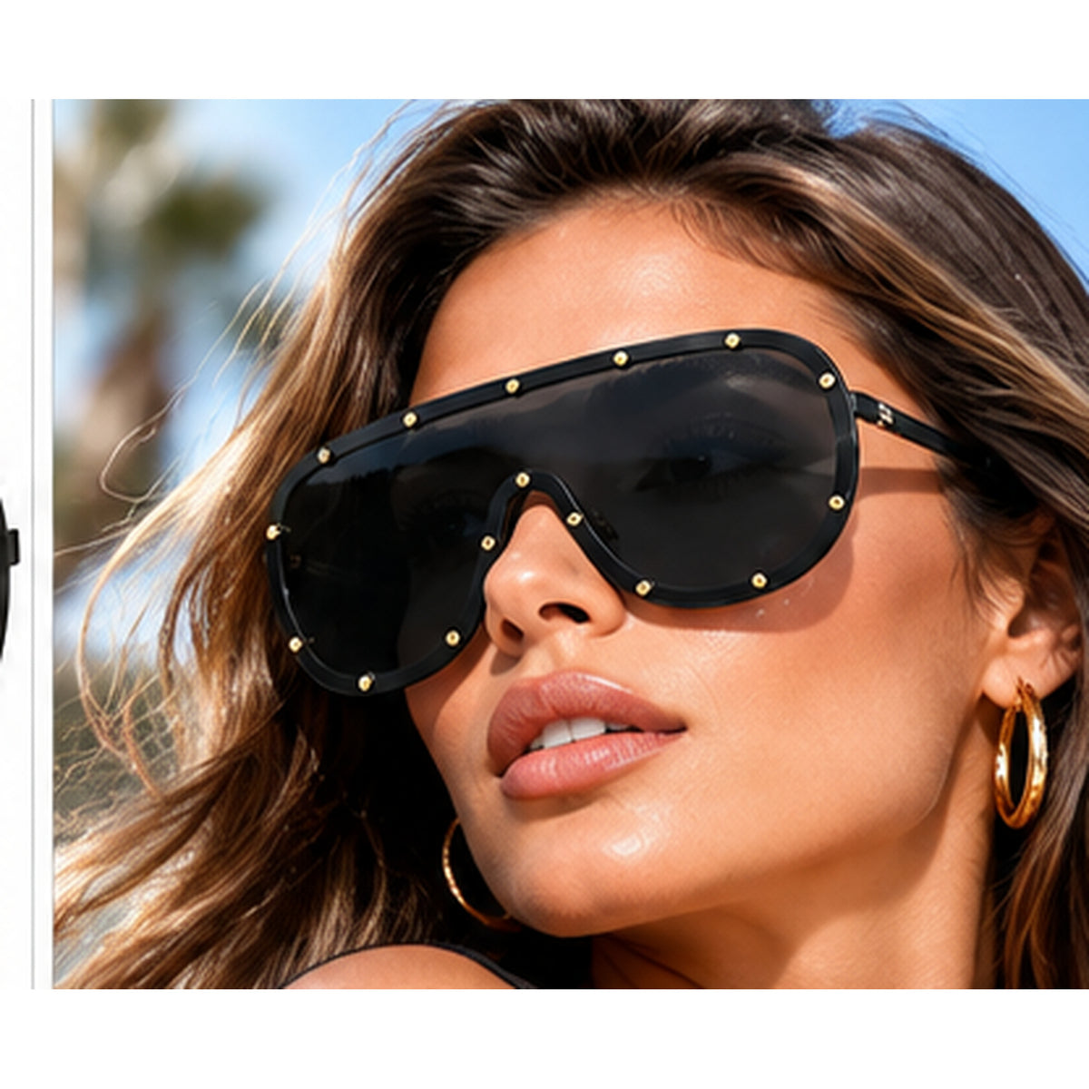Soundcheck Oversized Rimless Shield Sunglasses - photo 3