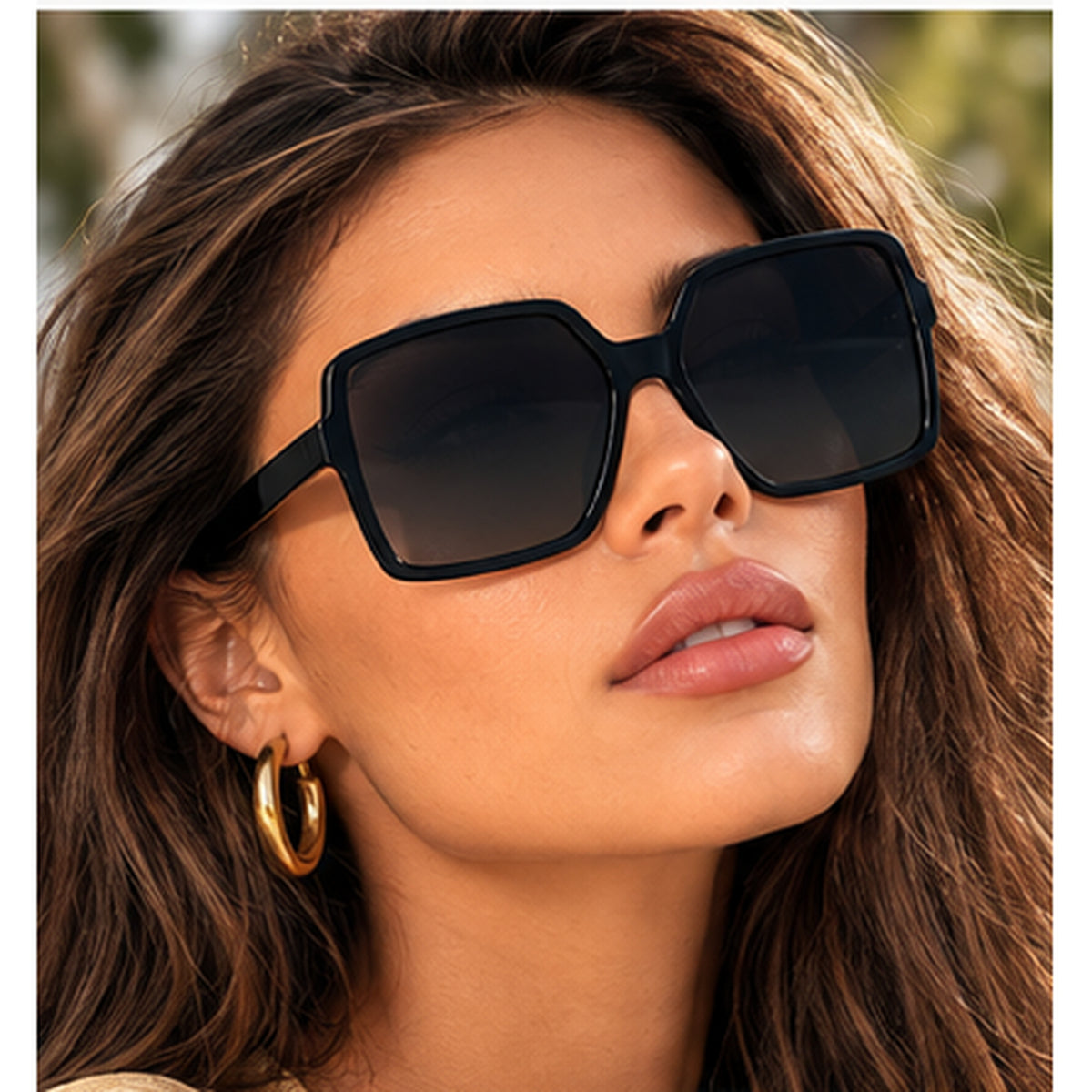 Oversized Square Fashion Sunglasses UV400 Women Designer Shades