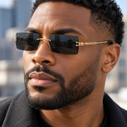 Loft Metal Rimless Rectangle Sunglasses - photo 4