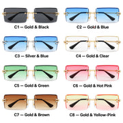Loft Metal Rimless Rectangle Sunglasses - photo 6