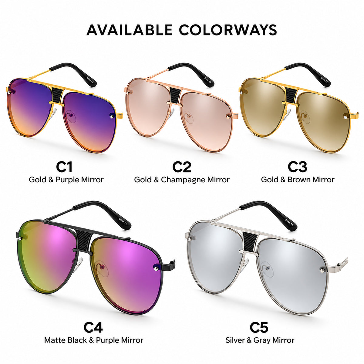 Late Train Aviator Sunglasses