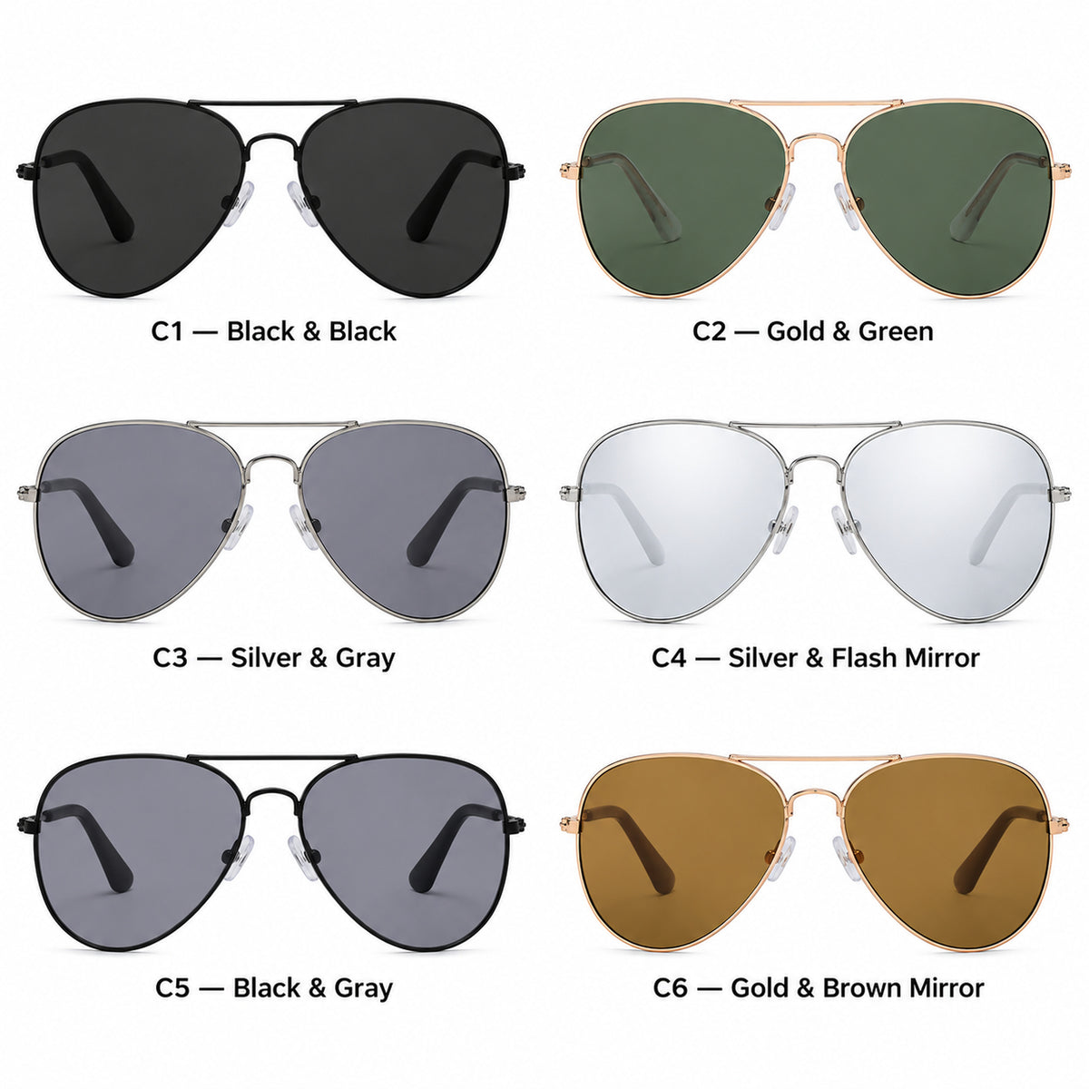 Dusk Metal Aviator Sunglasses