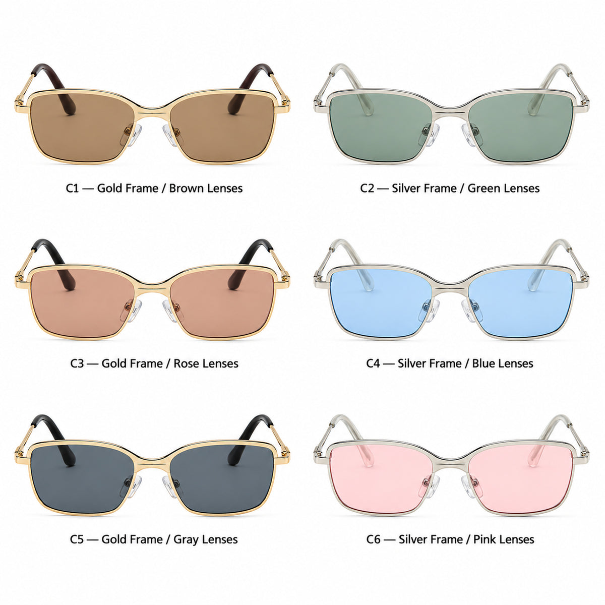 Backstage Metal Cat Eye Sunglasses