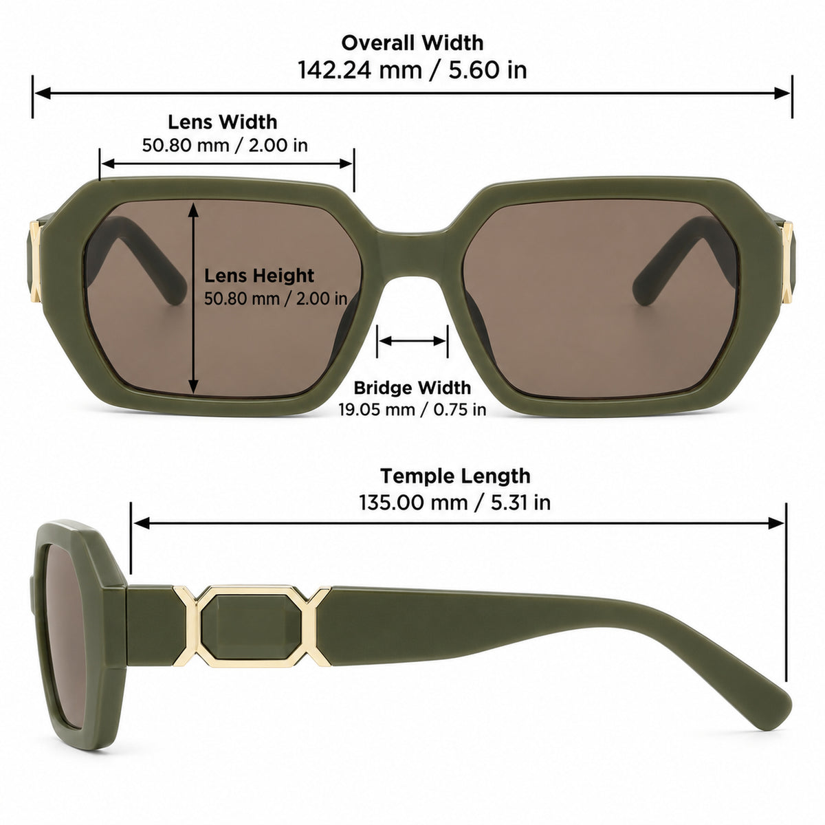 Skyline Rectangle Sunglasses - photo 6