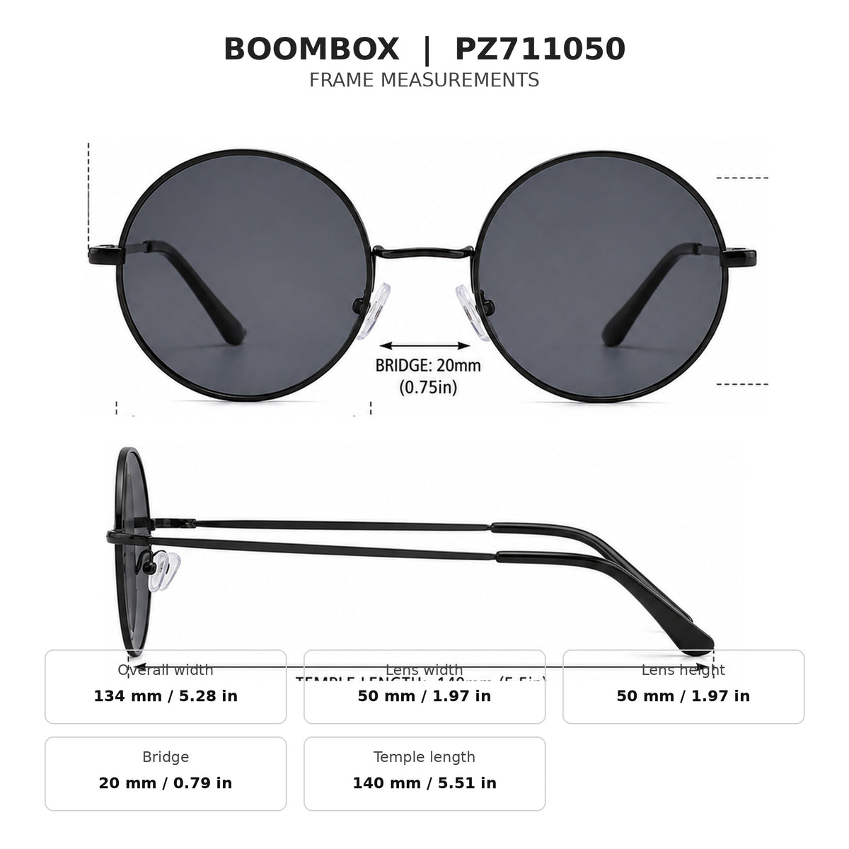Boombox Polarized Metal Round Sunglasses - photo 8