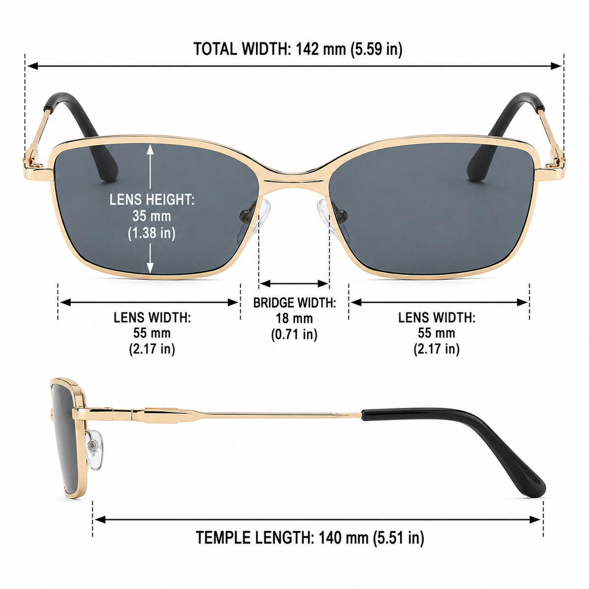 Backstage Metal Cat Eye Sunglasses