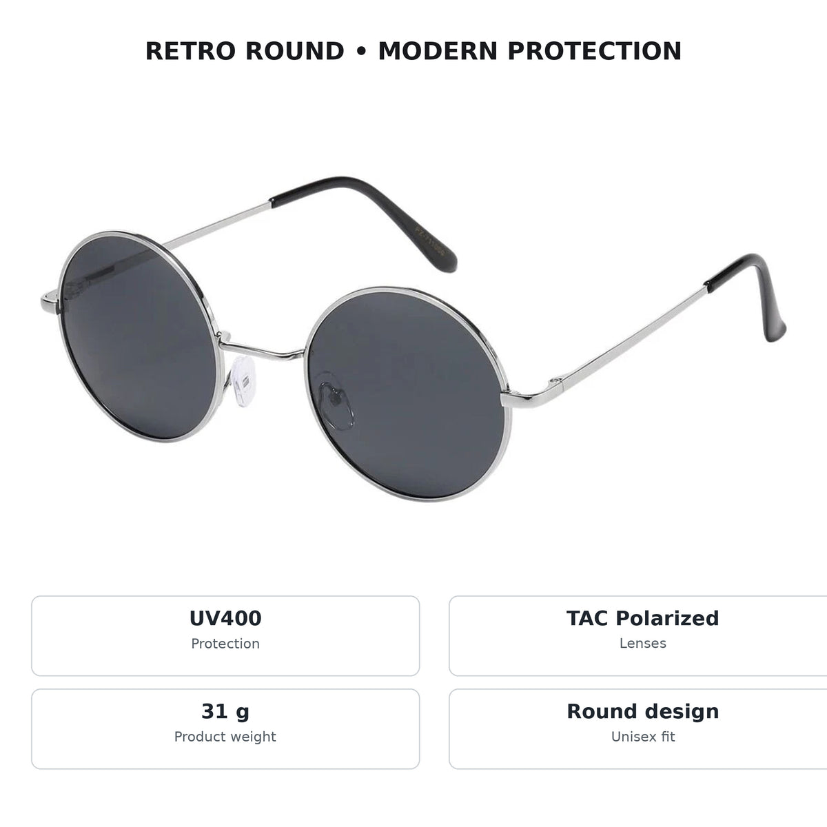 Boombox Polarized Metal Round Sunglasses - photo 7