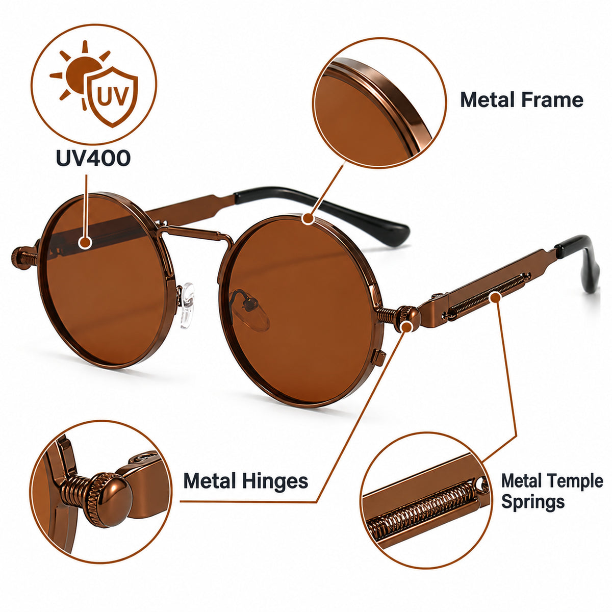 Bodega Metal Round Sunglasses - photo 6