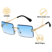 Loft Metal Rimless Rectangle Sunglasses - photo 7