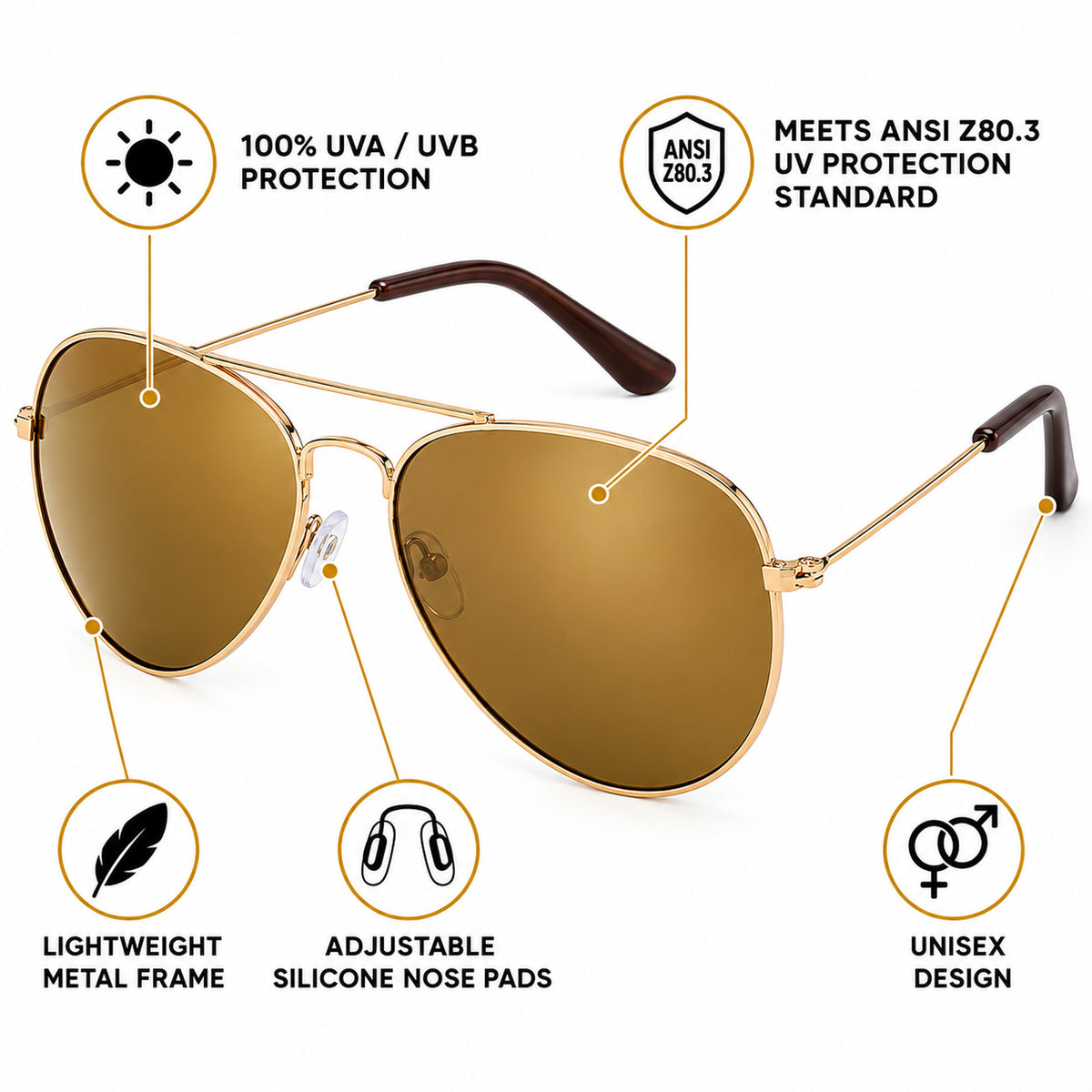 Dusk Metal Aviator Sunglasses