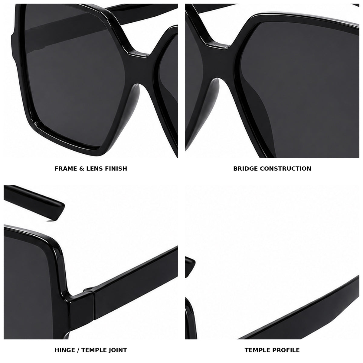 Oversized Square Fashion Sunglasses UV400 Women Designer Shades