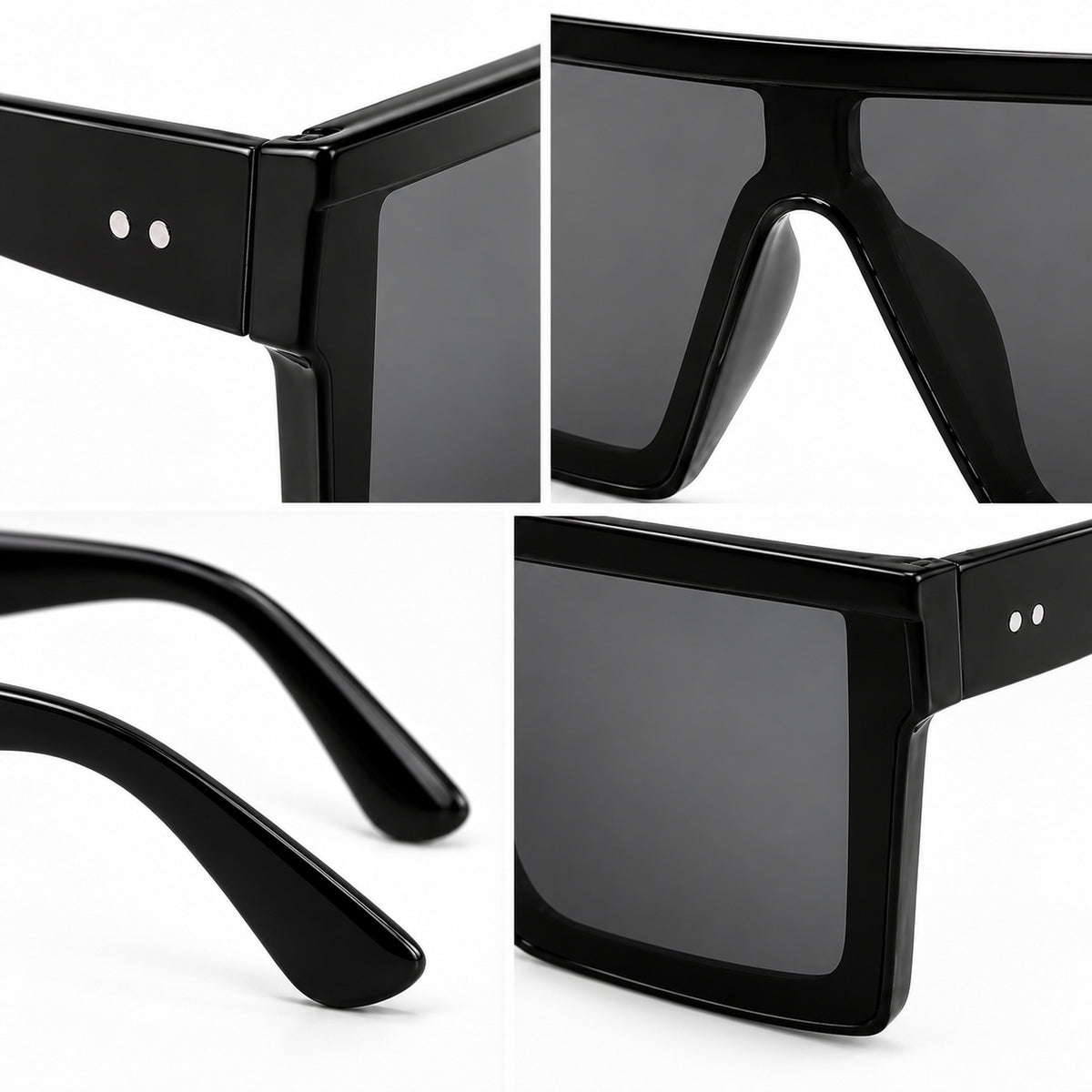 Oversized Shield Sunglasses Unisex Fashion 100% UV Protection Large Frame
