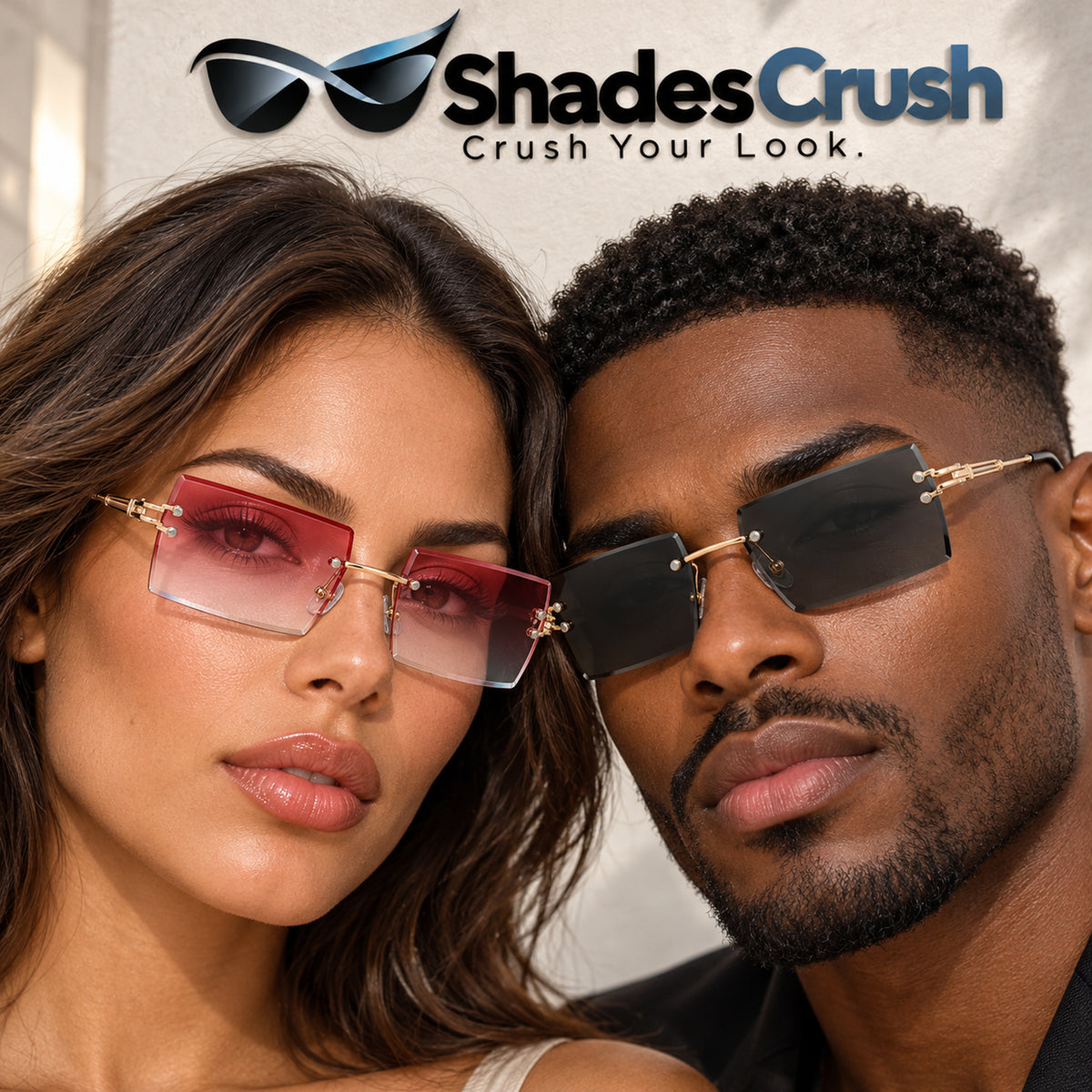 Loft Metal Rimless Rectangle Sunglasses - photo 2
