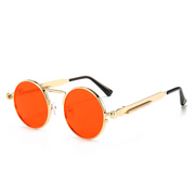 Bodega Metal Round Sunglasses in Gold & Red