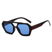 Tervano Oversized Square Sunglasses in C11 Tortoise & Blue