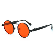 Bodega Metal Round Sunglasses in Black & Red