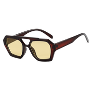 Tervano Oversized Square Sunglasses in C12 Tortoise & Yellow