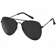 Dusk Metal Aviator Sunglasses in Black & Black