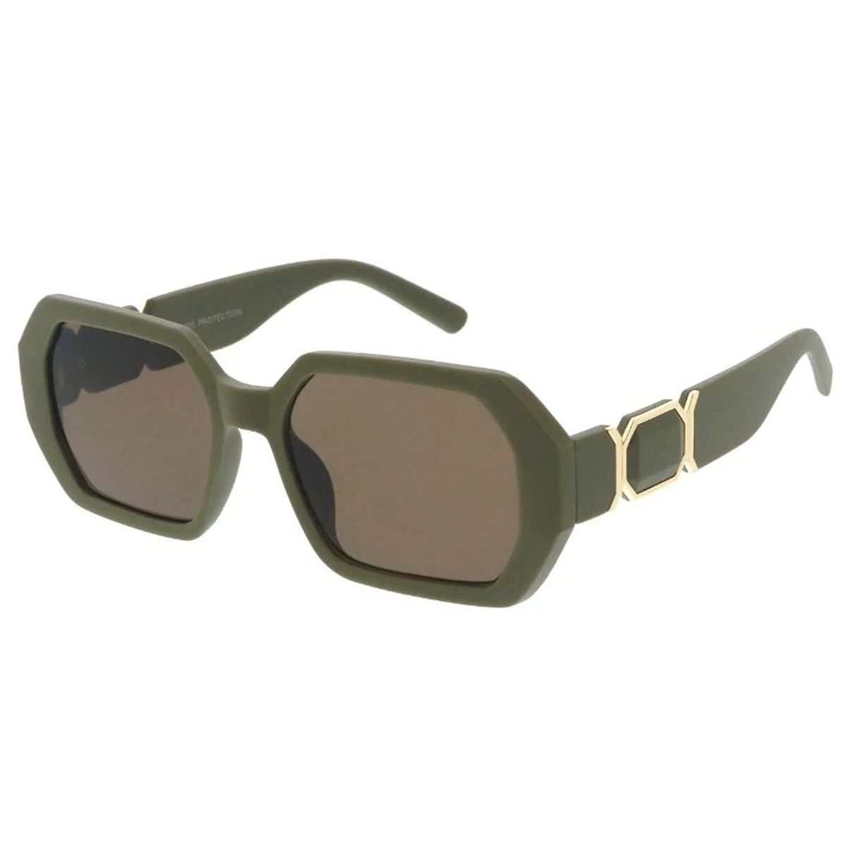 Skyline Rectangle Sunglasses in Green & Gray