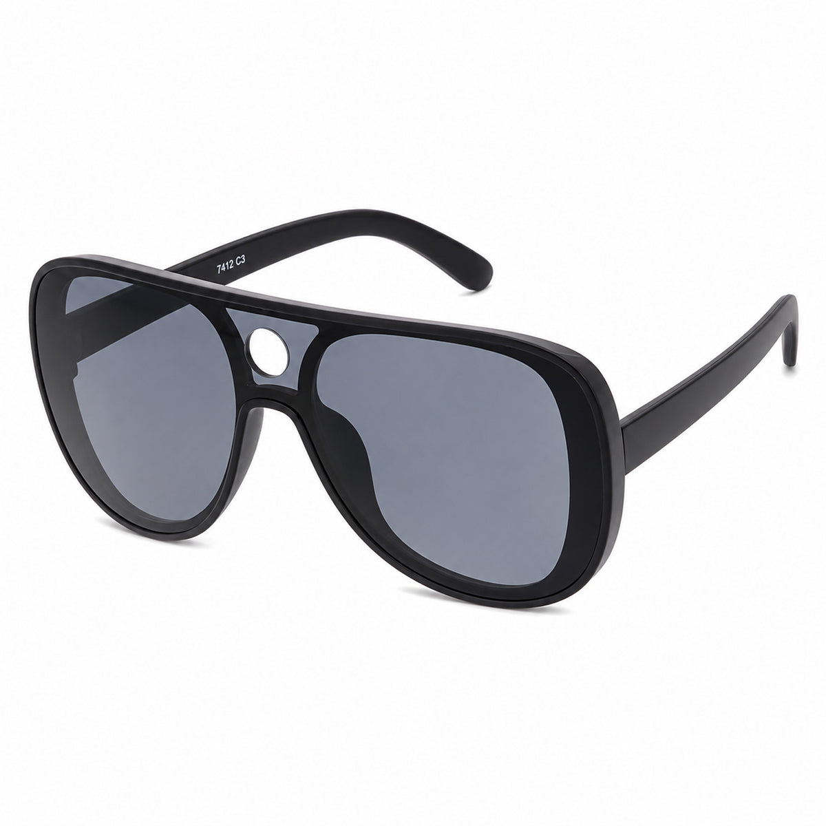 Limelight Oversized Aviator Sunglasses in Black & Gray