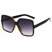 Veylisse Oversized Square Sunglasses in C2 Leopard Black & Gradient Gray