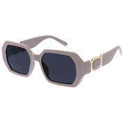 Skyline Rectangle Sunglasses in Cream & Gray