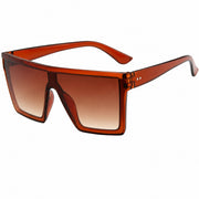 Avero Oversized Shield Sunglasses in C4 Brown & Gradient Brown
