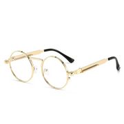 Bodega Metal Round Sunglasses in Gold & Clear