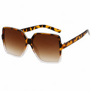 Veylisse Oversized Square Sunglasses in C4 Leopard & Gradient Brown