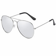 Dusk Metal Aviator Sunglasses in Silver & Flash Mirror