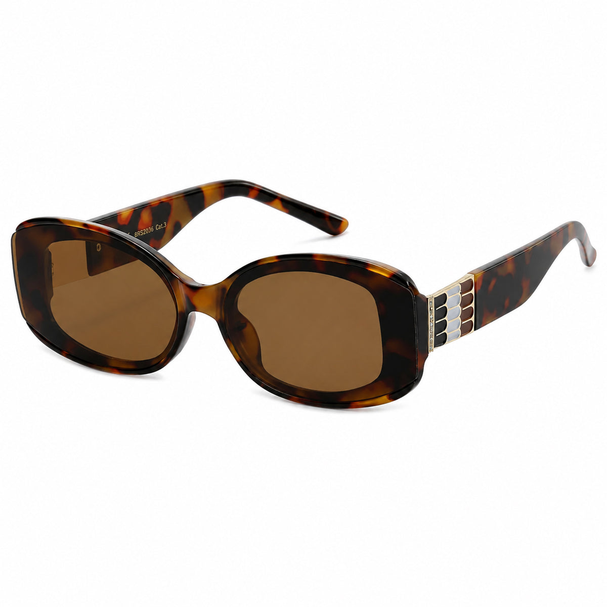 Gilded Rhinestone Oval Sunglasses