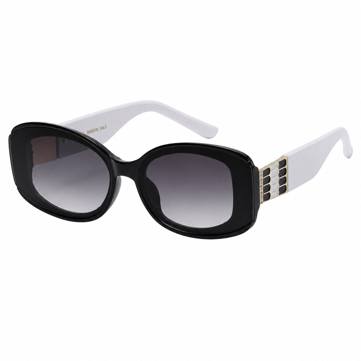 Gilded Rhinestone Oval Sunglasses