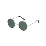 Boombox Polarized Metal Round Sunglasses in Silver & Green