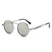 Bodega Metal Round Sunglasses in Silver & Mirror Mercury