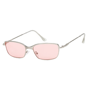 Backstage Metal Cat Eye Sunglasses in Silver & Pink